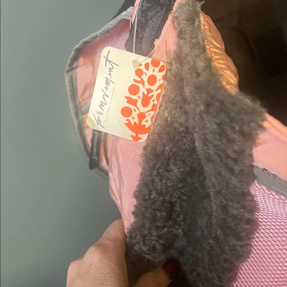NWT Free People Movement Playoff Sherpa Messenger Bag - pink/coral
